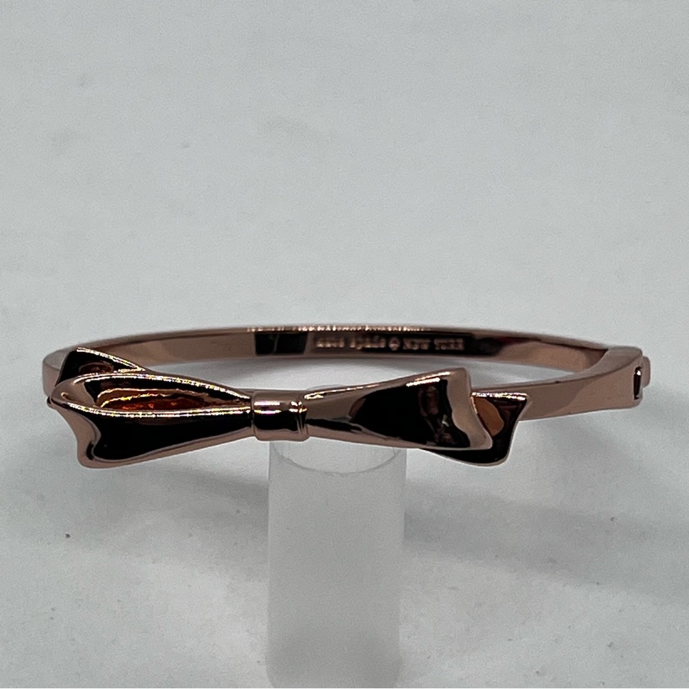 kate spade rose gold bow bangle bracelet - Picture 2 of 10